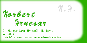 norbert hrncsar business card